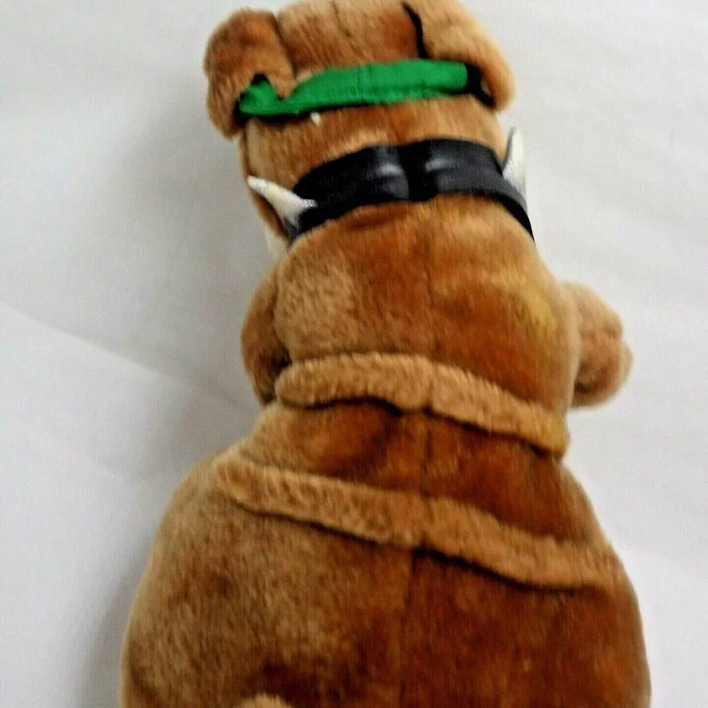 Big T Concessions Bull Dog Dealler Pit Boss Brown Stuffed Plush Spike Collar